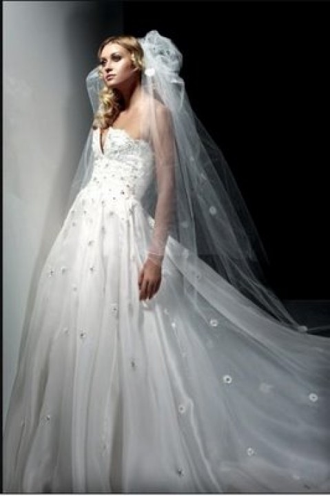 Ball Gown and Strapless Straight Wedding Dress M-200