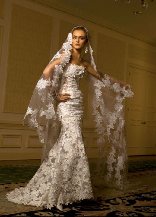 Mermaid and Strapless Straight Wedding Dress M-210