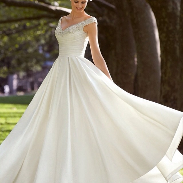 A-Line, Sweetheart and Simple Wedding Dress M-1293