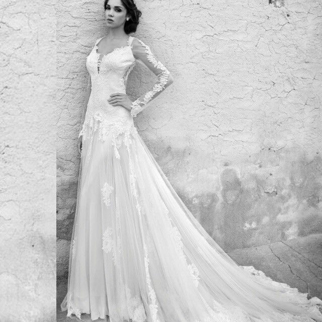 A-Line, Lace and Sweetheart Wedding Dress M-1481