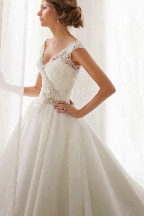 A-Line, Sweetheart and Simple Wedding Dress M-1496
