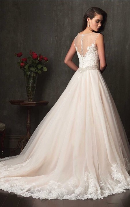 A-Line and Backless, Lace Back, V Back, Back Details Wedding Dress M-1515