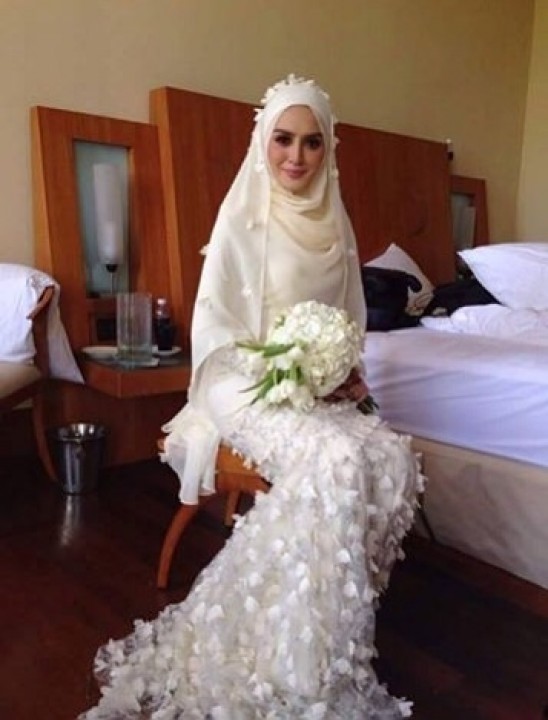 Sheath, Hijab and Best Wedding Dress M-1564