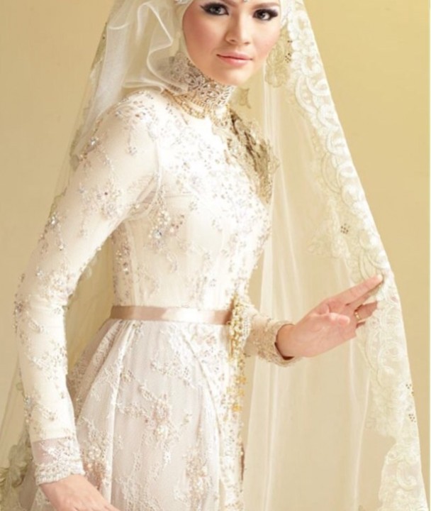 Hijab and Veil Wedding Dress M-1571