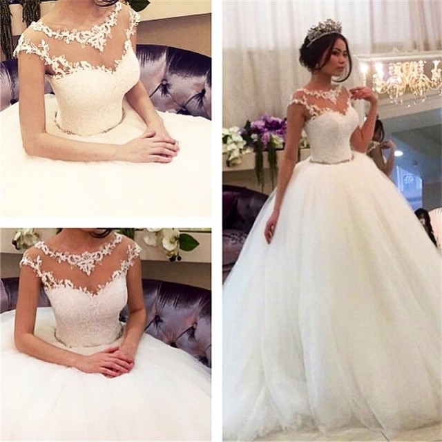 Ball Gown and Strapless Sweetheart Wedding Dress M-1581
