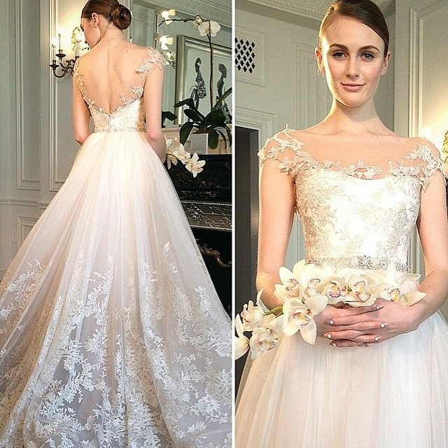 Ball Gown and Backless, Lace Back, V Back, Back Details Wedding Dress M-1637