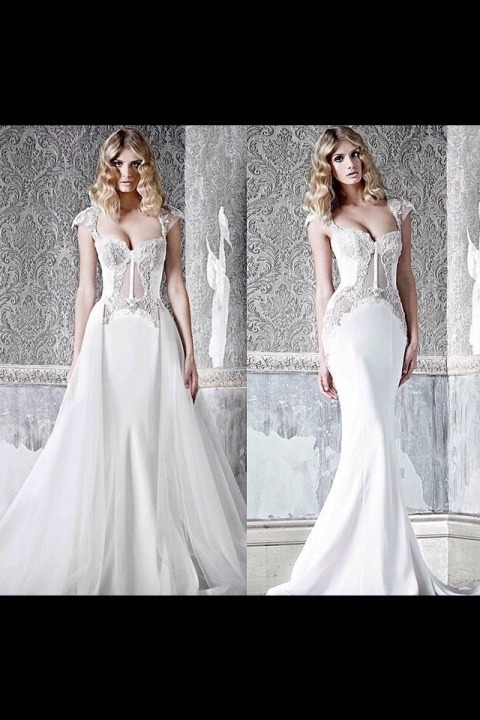 Strapless Sweetheart and Sweetheart Wedding Dress M-1678