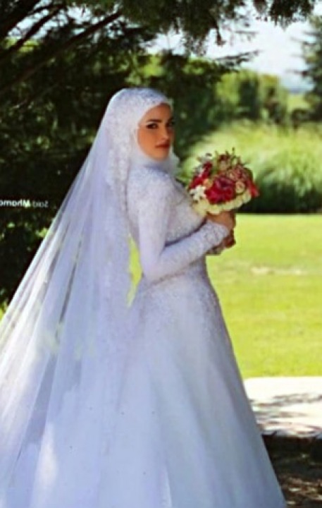 Hijab and Veil Wedding Dress M-1712