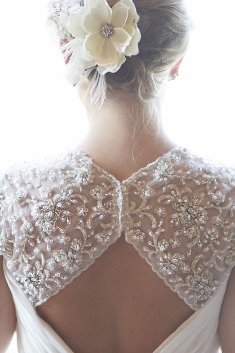 Backless, Lace Back, V Back, Back Details and Lace Wedding Dress M-1833