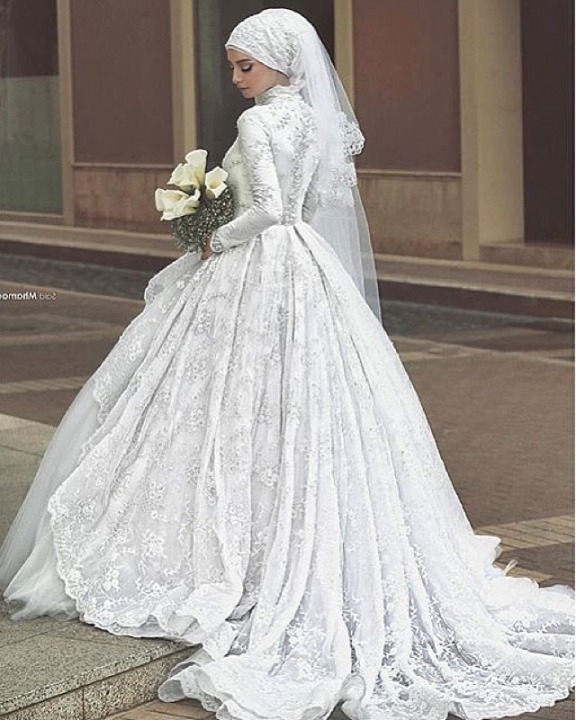 Hijab Wedding Dress M-1910