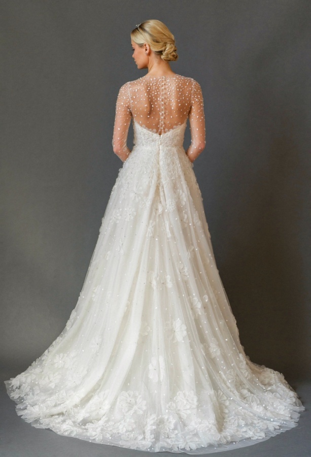 A-Line and Backless, Lace Back, V Back, Back Details Wedding Dress M-2033