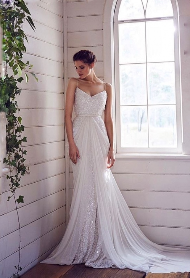 Sweetheart and Chiffon Wedding Dress M-2045