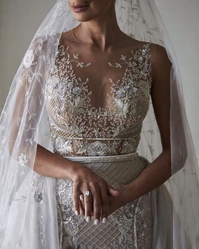 Illusion - Sheer Wedding Dress M-2122