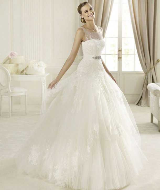 A-Linie, Herz-Ausschnitt und Sag Ja zu diesem Hochzeitskleid Brautkleid M-589