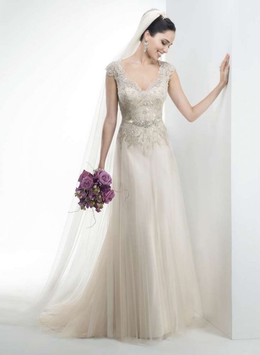 Sheath, Sweetheart and Lace Wedding Dress M-1005