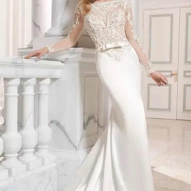 Mermaid and Illusion - Sheer Wedding Dress M-1211