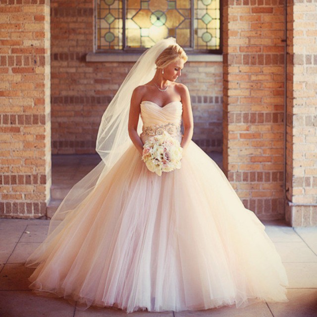 A-Line and Strapless Sweetheart Wedding Dress M-1223