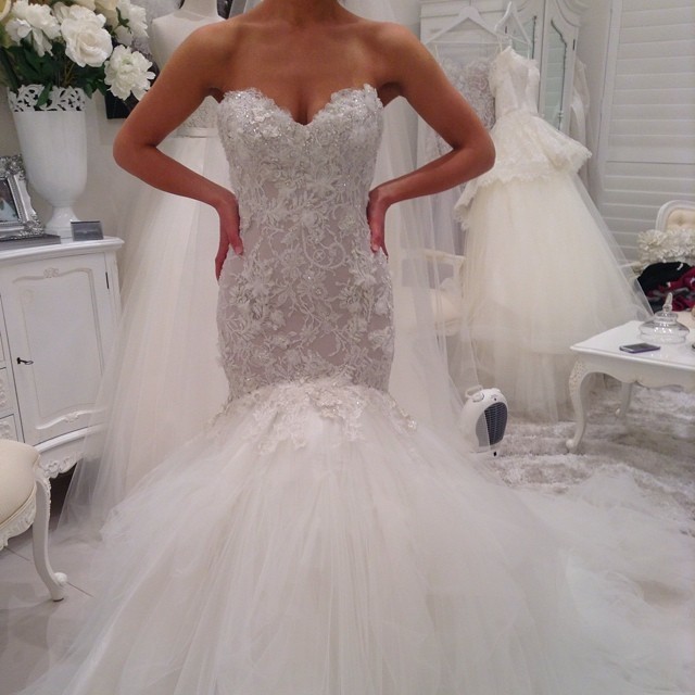 Mermaid and Strapless Sweetheart Wedding Dress M-1252