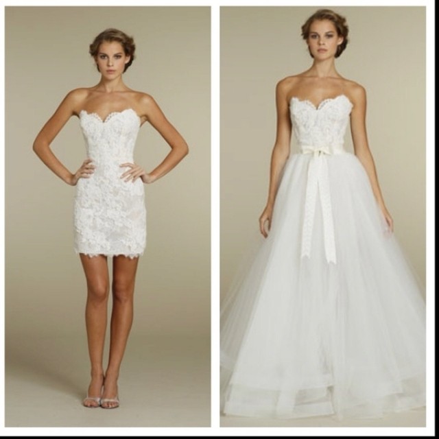 Sheath and Strapless Straight Wedding Dress M-383
