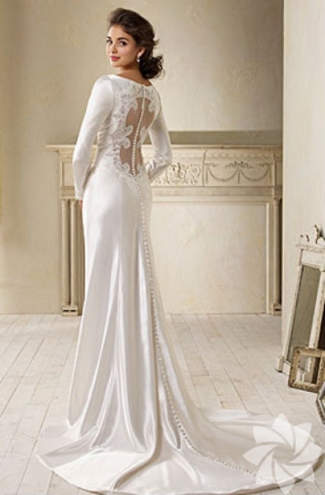 Backless, Lace Back, V Back, Back Details Wedding Dress M-437