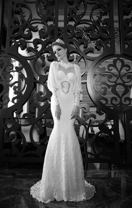 Mermaid and Sleeves Wedding Dress M-669