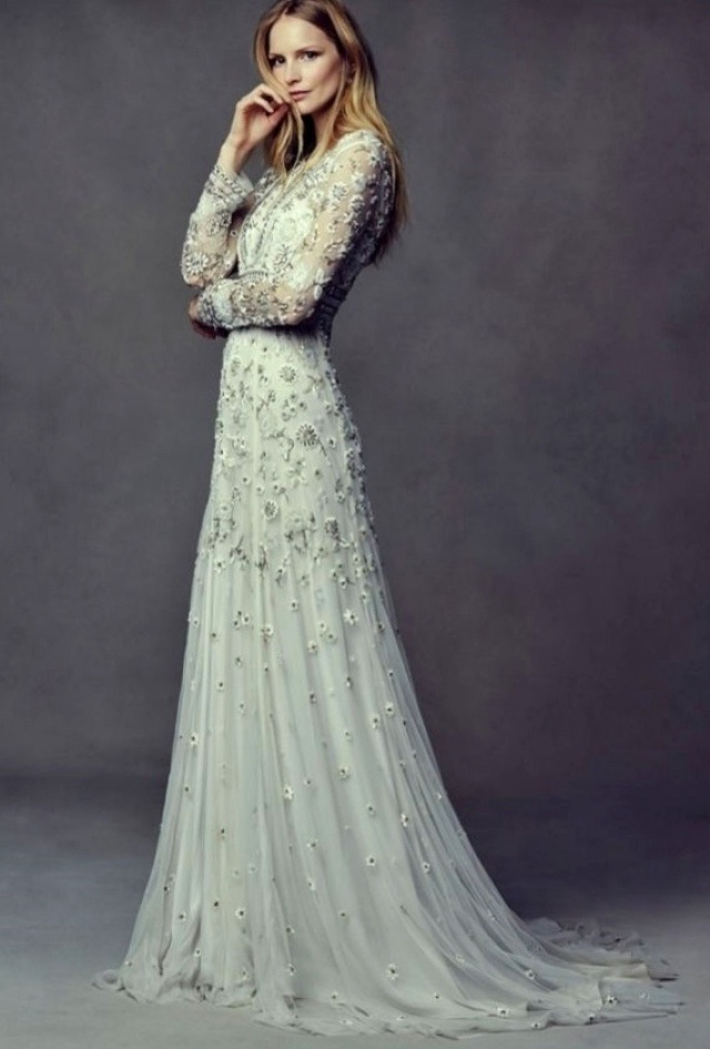 Sheath, Sleeves and Evening Gowns Wedding Dress M-2205