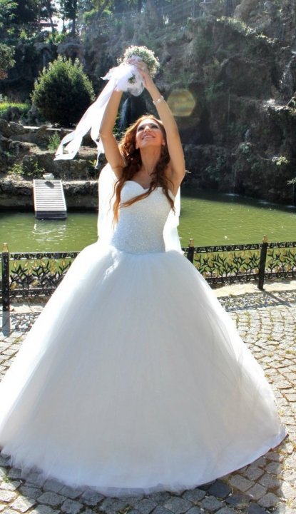 Ball Gown and Strapless Sweetheart Wedding Dress M-448