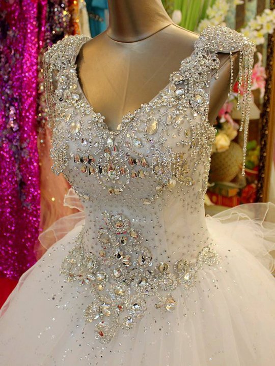 Ball Gown and Sweetheart Wedding Dress M-517