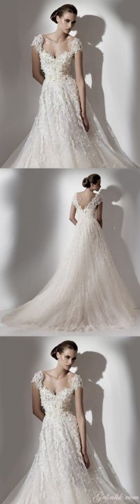 A-Line, Sweetheart and Backless, Lace Back, V Back, Back Details Wedding Dress M-485