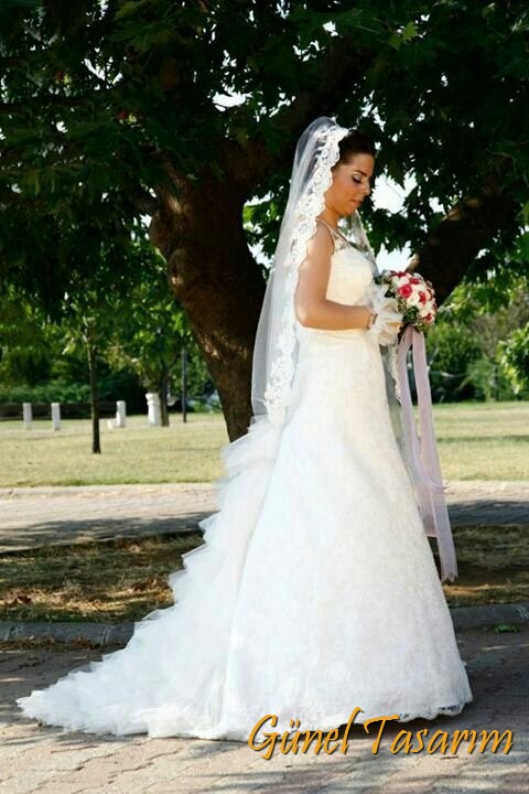A-Line, Sweetheart and Lace Wedding Dress M-505