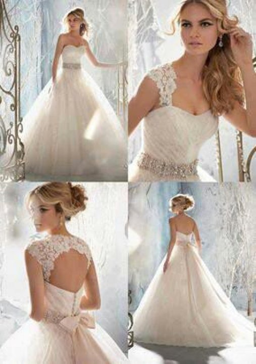 A-Line, Sweetheart and Backless, Lace Back, V Back, Back Details Wedding Dress M-513