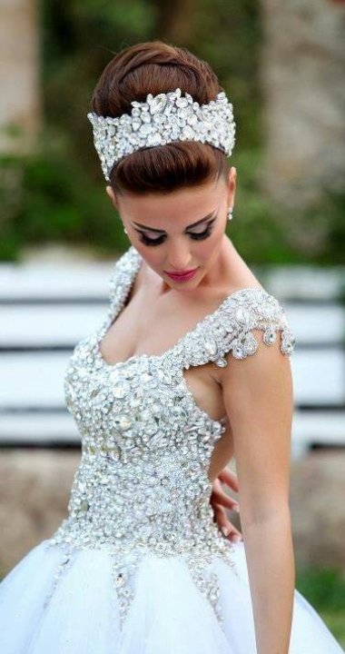 Ball Gown and Sweetheart Wedding Dress M-564