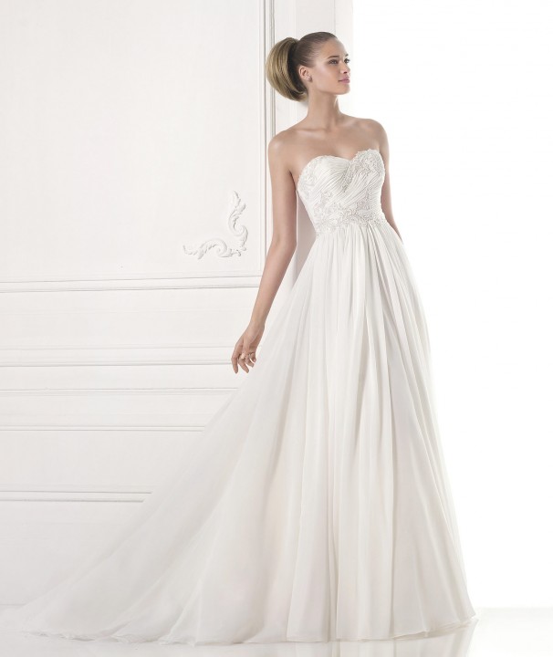 A-Line, Strapless Sweetheart and Simple Wedding Dress M-1124