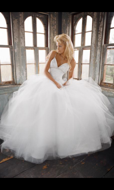 Ball Gown, Sweetheart and Fluffy Wedding Dress M-663