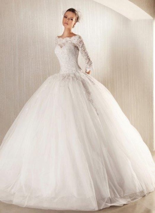 Ball Gown, Off The Shoulder and Fluffy Wedding Dress M-878