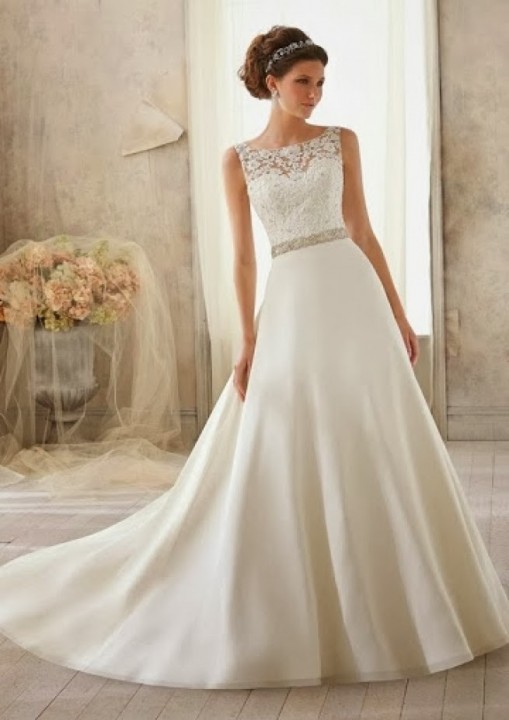 A-Line, Strapless Sweetheart and Simple Wedding Dress M-1163