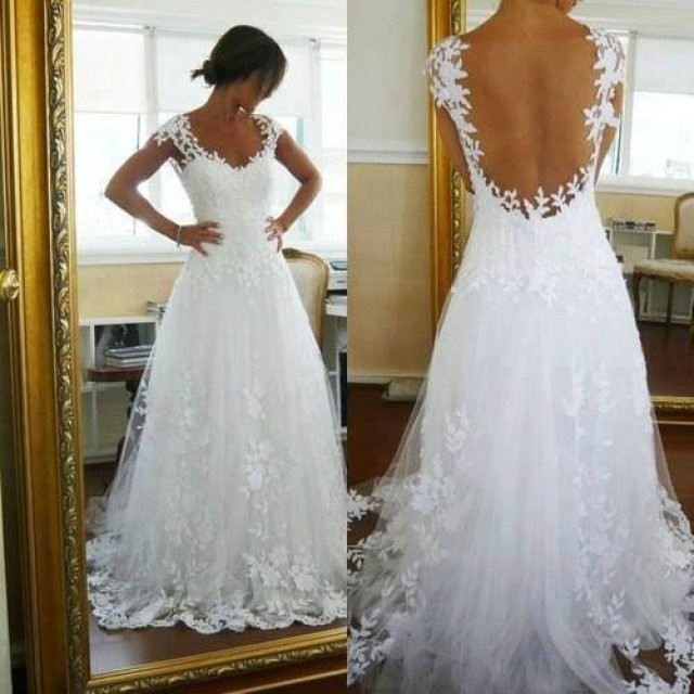 A-Line, Sweetheart and Lace Wedding Dress M-1579